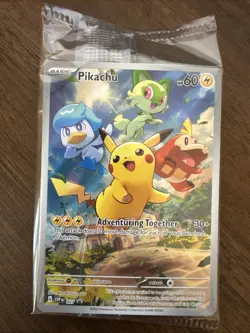 Pokemon Pikachu 027 Paldea Evolved ETB Promo Holo Sealed! - Image 1