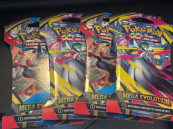 Pokemon TCG (4) Mega Evolutions Sleeved Booster Packs - Full Art Set SEALED - Image 1