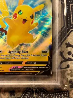 2022 Pokemon SWSH Black Star Promo Pikachu V Box #198 PSA 10 - Image 3