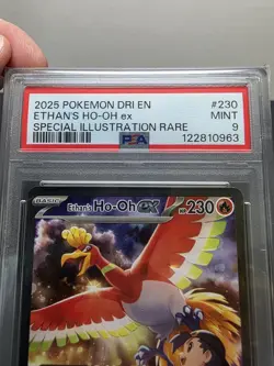 2025 POKEMON DRI EN-DESTINED RIVALS #230 ETHAN'S HO-OH EX PSA 9 - Image 2