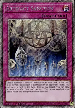 Artifact Sanctum - Platinum Secret Rare 1st Edition RA04-EN217 - NM - YuGiOh - Image 1