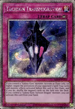 Tachyon Transmigration - Platinum Secret Rare 1st Ed. RA04-EN220 - NM - YuGiOh - Image 1