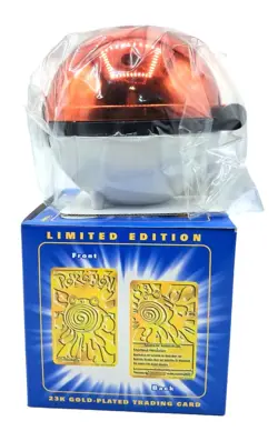 Vintage Sealed Pokemon Poliwhirl 23K Gold-Plated Trading Card With Red Pokeball - Image 4