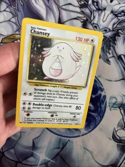 (VP) Chansey 3/102 Holo Rare Base Set Pokemon Card TCG Vintage 1999 LP - Image 2