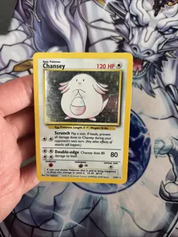 (VP) Chansey 3/102 Holo Rare Base Set Pokemon Card TCG Vintage 1999 LP - Image 3