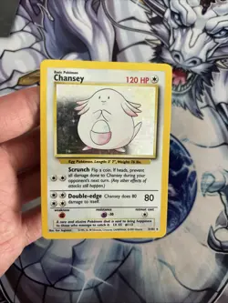 (VP) Chansey 3/102 Holo Rare Base Set Pokemon Card TCG Vintage 1999 LP - Image 5