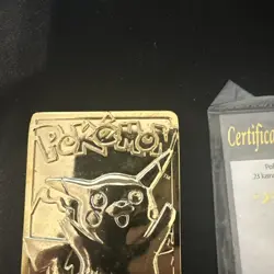 1999 Burger King Pikachu Pokemon Gold Card With Certificate 23k Plated - Image 4
