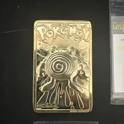 1999 Burger King Poliwhirl Pokemon Gold Card With Certificate 23k Plated - Image 2