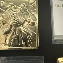 1999 Burger King Poliwhirl Pokemon Gold Card With Certificate 23k Plated - Image 5