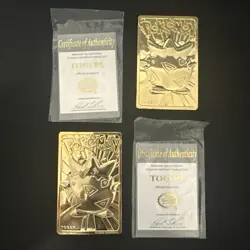 2x 1999 Burger King Togepi Pokemon Gold Card With Certificate 23k Plated - Image 1