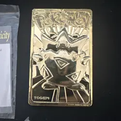 2x 1999 Burger King Togepi Pokemon Gold Card With Certificate 23k Plated - Image 2