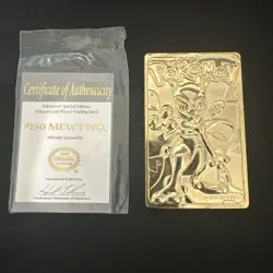 1999 Burger King Mewtwo Pokemon Gold Card With Certificate 23k Plated - Image 1