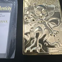 1999 Burger King Mewtwo Pokemon Gold Card With Certificate 23k Plated - Image 5
