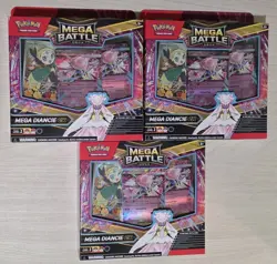 Lot of 3 Mega Battle Deck Mega Diancie EX Pokemon TCG Card Evolution Promo Star - Image 1