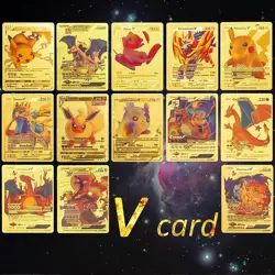 55 PCS Gold Foil Vmax GX Rare Cards Pack Deck Box Collectors and Kids TCG Cards - Image 2