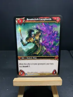 Broderick Langforth 165 Rare World of Warcraft Trading Card Game Blizzard TCG - Image 1