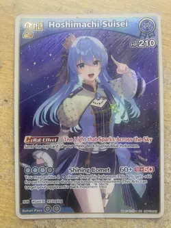 Hololive CARD GAME hBP01-081 Hoshimachi Suisei RR Blooming Radiance ENGLISH - Image 1