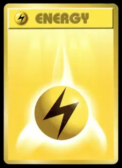 Lightning Energy Base Set Japanese Pokemon Card ~ Moderate Play - Image 1