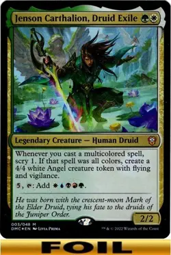 1x - Jenson Carthalion, Druid Exile - FOIL #06 - CMR: Dominaria United - NM MTG - Image 1