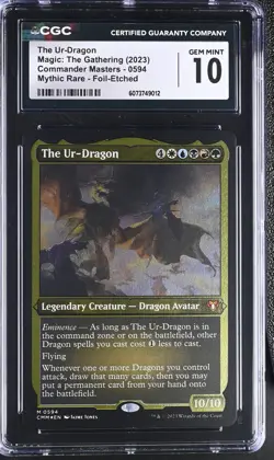 THE UR-DRAGON Commander Masters Etched Foil Mythic CGC 10 MTG [Nostalgium] - Image 1