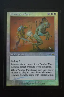 Magic The Gathering MTG PARALLAX WAVE FOIL Nemesis HP Damaged - Image 1