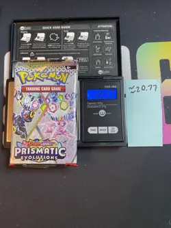 20.77g GOD PACKU VERY HEAVY Prismatic Evolutions Pokemon Sealed Booster Pack New - Image 1