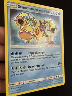 Schimmerndes Volcanion 27/73 Holo Full Art Pokemon Shining Legends SLG NM German - Image 3