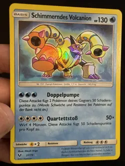 Schimmerndes Volcanion 27/73 Holo Full Art Pokemon Shining Legends SLG NM German - Image 4