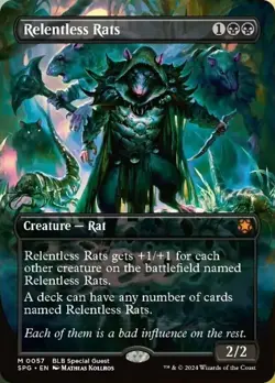 [1x] Relentless Rats - Borderless Near Mint, English Special Guest MTG Magic - Image 1
