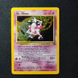 Pokemon TCG Mr. Mime Jungle 6/64 Holo Unlimited Holo Rare LP+/NM - Image 1
