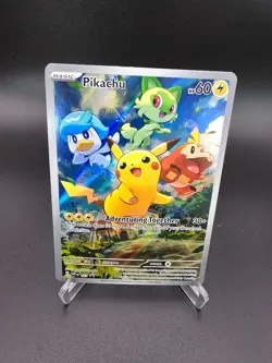 2023 Black Star Pokemon PALDEA EVOLVED #27 PIKACHU PROMO NM - Image 1