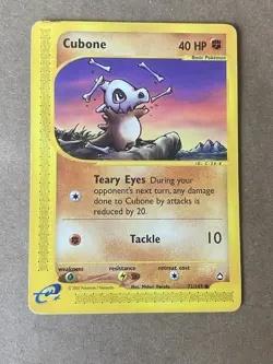 Cubone 72/147 Aquapolis Pokemon TCG - Image 1