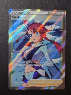 Pokemon TCG Skyla 72/72 Shining Fates Full Art Ultra Rare Trainer - Image 1
