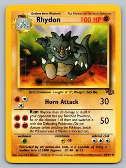 Pokemon TCG Jungle Rhydon #45 - Image 1