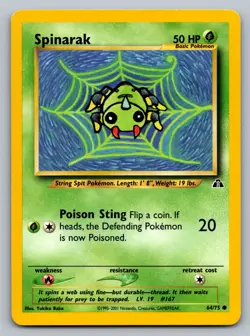 Pokemon TCG Neo Discovery Spinarak 64/75 - Image 1