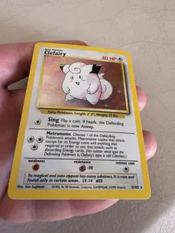 Clefairy Base Set Holo Rare 5/102 Pokemon TCG NM Free Postage - Image 3
