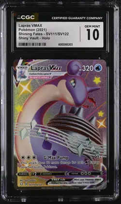 LAPRAS VMAX Shiny Vault Holo Shining Fates #SV111 CGC 10 Pokemon [Nostalgium] - Image 1