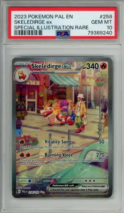 2023 POKEMON PAL EN-PALDEA EVOLVED #258 SKELEDIRGE EX PSA 10 - Image 1