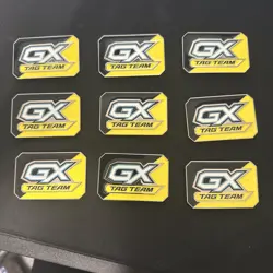 9x 2019 Pokemon Sun & Moon GX Tag Team Metal Marker Badge Rare Limited Edition - Image 1