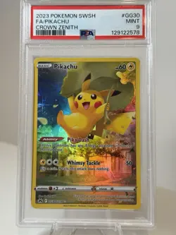 Pokemon 2023 Crown Zenith Full Art PIKACHU #GG30 PSA 9 Mint RARE - Image 1