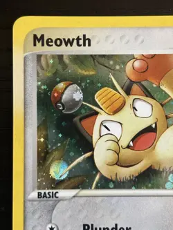 2003 Pokemon TCG Meowth Black Star Promo 013 Holo Nintendo E-Reader Series LP/NM - Image 3