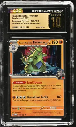 Team Rocket's Tyranitar 2025 Destined Rivals - Pokemon Center - CGC PRISTINE 10 - Image 1
