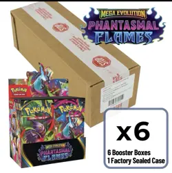 SEALED CASE! 6x Pokemon Phantasmal Flames ME02 Booster Box PRESALE 11/14 - Image 1