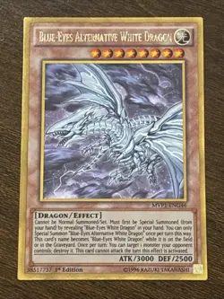 Blue-Eyes Alternative White Dragon MVP1-ENG46 1st Edition Gold Rare LP - Image 1