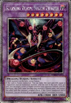 Starving Venom Fusion Dragon - Platinum Secret Rare 1st RA04-EN272 - NM - YuGiOh - Image 1
