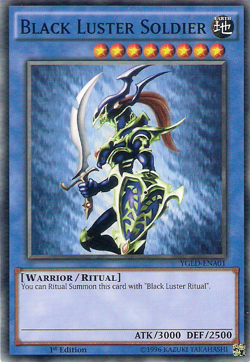 Black Luster Soldier - YGLD-ENA01 1st Ed Common NM - Yugioh - Image 1