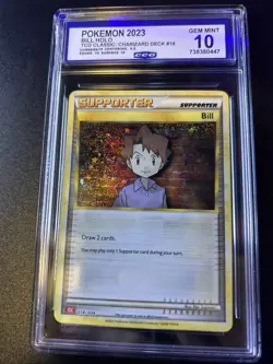 Pokemon TCG Bill 18/34 Trainer Card Holo CGC Gem Mint 10 2023 Charizard - Image 1