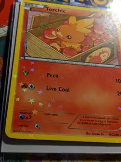 Torchic RC5/RC25 - Legendary Treasures - Starfoil Holo Rare Used Pokemon Card - Image 5