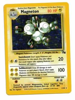 Pokemon Card: Magneton HOLO 11/62 Fossil Set Vintage Rare! EX/NM - Image 1