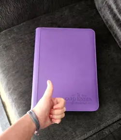 Purple 9 Pocket Card Binder Premium Zip Trading 540 Double Sided Pocket Album - Image 1